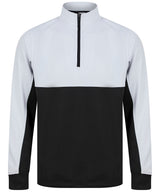 ¼-Tracksuit top — Black/White