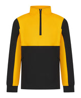 Kids ¼-tracksuit top — Black/Gold