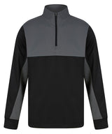 Kids ¼-tracksuit top — Black/Gunmetal Grey