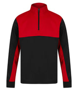 Kids ¼-tracksuit top — Black/Red
