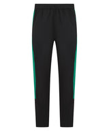 Knitted tracksuit pants — Black/Emerald*