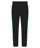 Kids knitted tracksuit pants — Black/Emerald