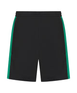 Knitted shorts with zip pockets — Black/Emerald
