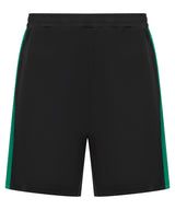 Kids knitted shorts with zip pockets — Black/Emerald