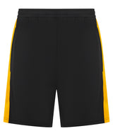 Kids knitted shorts with zip pockets — Black/Gold