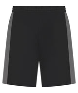 Kids knitted shorts with zip pockets — Black/Gunmetal