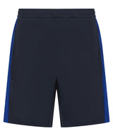Kids knitted shorts with zip pockets — Navy/Royal