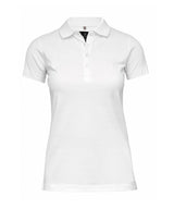 Women’s Harvard classic – stretch deluxe polo — White