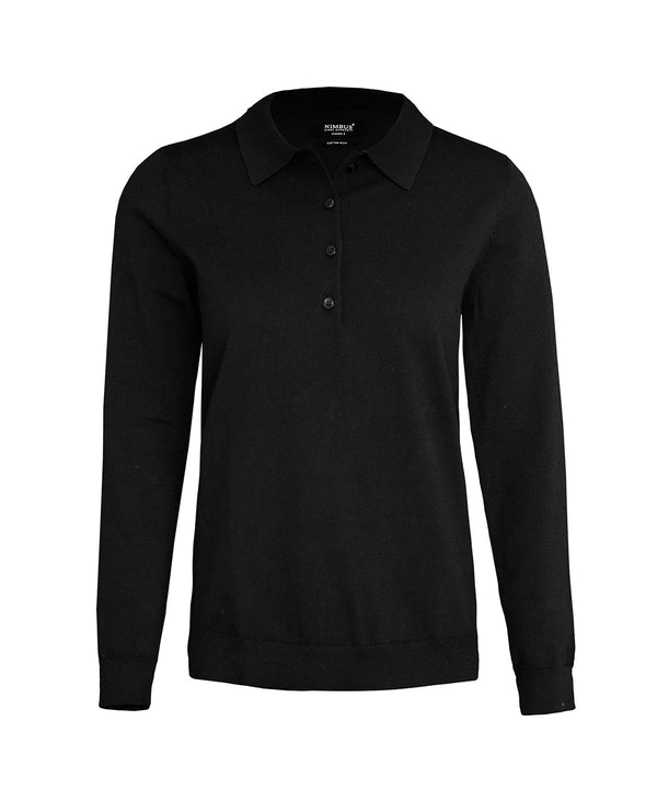 Women’s Brighton long sleeve polo – elegant knitted polo