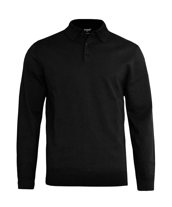 Brighton long sleeve polo – elegant knitted polo