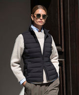 Women’s Avalon vest – sophisticated lightweight down vest — lifestyle