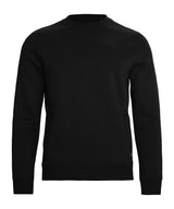 Trenton unisex round neck sweatshirt — Black