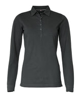Women’s Carlington – deluxe long sleeve polo — Charcoal