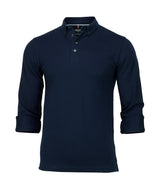 Carlington – deluxe long sleeve polo — Dark Navy