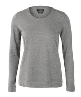 Women’s Brighton – elegant round neck — Grey Melange