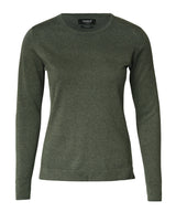 Women’s Brighton – elegant round neck — Olive Melange