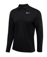 Nike Dri-FIT Victory solid long sleeve polo — Black/White