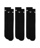 Nike everyday crew socks (3 pairs) — Black/White
