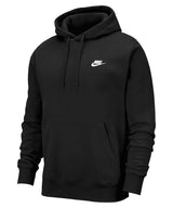 Nike Club hoodie — Black/Black/White