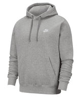 Nike Club hoodie — Dark Grey Heather/Matte Silver/White