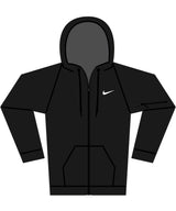 Nike men’s full-zip fitness hoodie — Black/ Black/ White