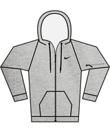 Nike men’s full-zip fitness hoodie — Dark Grey Heather/ Particle Grey/ Black