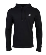 Nike Club knit hoodie — Black/Black/White