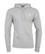 Nike Club knit hoodie — Dark Grey Heather/Light Smoke Grey/White
