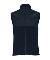 Highland - Fashionable yoke fleece vest — Navy