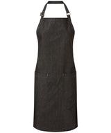 Cotton denim bib apron, organic and Fairtrade certified — Black Denim