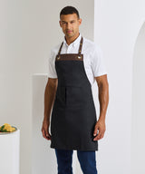 Espresso bib apron — lifestyle