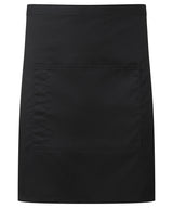 ‘Colours collection’ mid-length pocket apron — Black