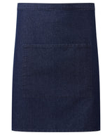 ‘Colours collection’ mid-length pocket apron — Indigo Denim