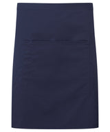 ‘Colours collection’ mid-length pocket apron — Navy