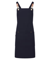 Clip ‘n’ Clasp cross-back bib apron — Navy