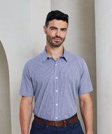 Microcheck (Gingham) short sleeve cotton shirt — lifestyle
