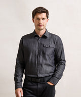 Jeans stitch denim shirt — lifestyle