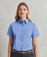 Women's short sleeve poplin blouse — lifestyle