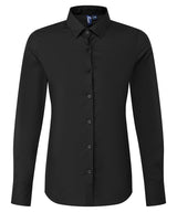 Women’s long sleeve ‘Recyclight’ poplin shirt — Black