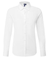 Women’s long sleeve ‘Recyclight’ poplin shirt — White