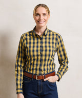 Women's Mulligan check cotton long sleeve shirt — lifestyle