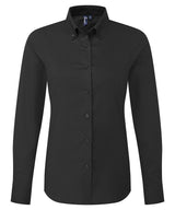 Women’s ‘Supreme’ Oxford long sleeve shirt — Black