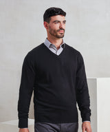 'Essential' acrylic v-neck sweater — lifestyle