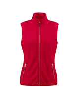Printer Red Ladies Sideflip Fleece Vest — lifestyle