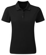 Women’s Spun Dyed Recycled Polo Shirt — Black