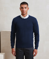 Crew neck cotton-rich knitted sweater — lifestyle