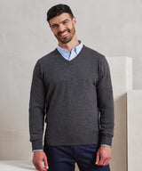 V-neck knitted sweater — lifestyle