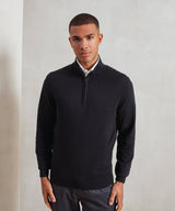 ¼ zip knitted sweater — lifestyle