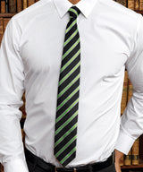 Waffle stripe tie — lifestyle