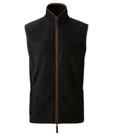Artisan fleece gilet — Black/Brown